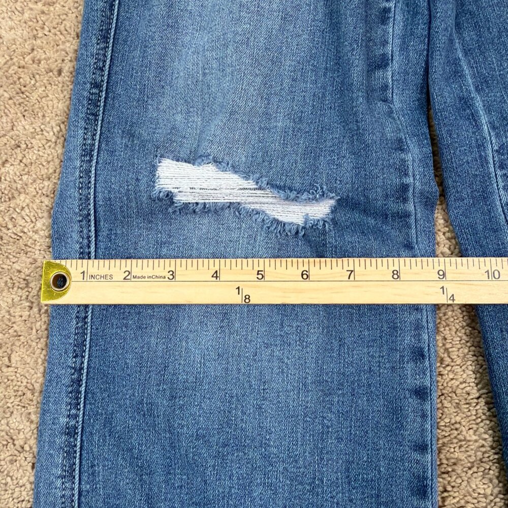 Judy Blue Jeans Womens 5/27 Blue Austin Tummy Control High Rise Ripped Knee - Picture 6 of 11